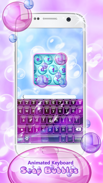 Animated Keyboard Soap Bubbles - Image screenshot of android app