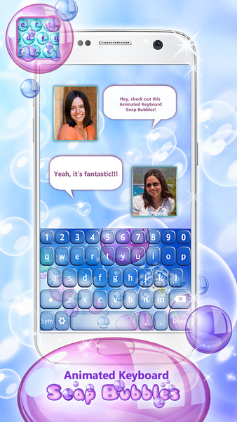 Animated Keyboard Soap Bubbles - Image screenshot of android app