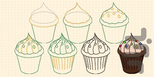 آموزش طراحی انواع کیک و شیرینی - عکس برنامه موبایلی اندروید