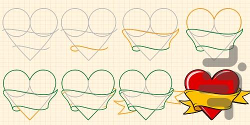 آموزش طراحی انواع قلب - Image screenshot of android app