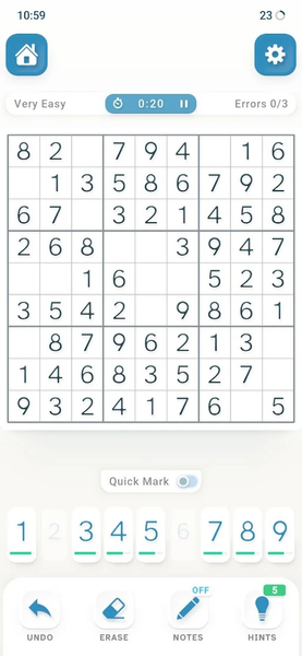 Sudoku Classic Puzzle Game - Gameplay image of android game