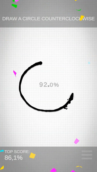 Draw Perfect Circle Challenge - Gameplay image of android game