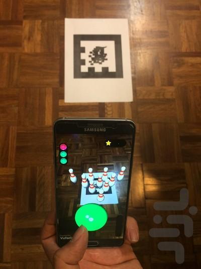 بولینگ واقعیت افزوده - Gameplay image of android game