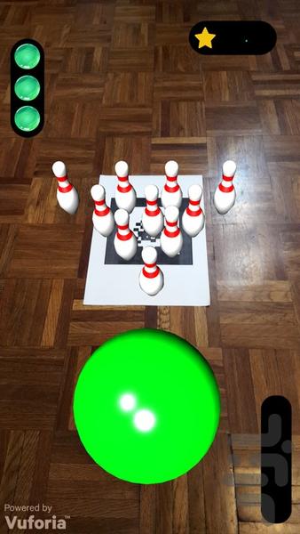 بولینگ واقعیت افزوده - Gameplay image of android game