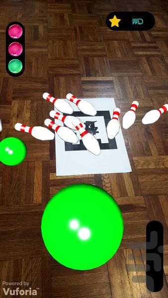 بولینگ واقعیت افزوده - Gameplay image of android game