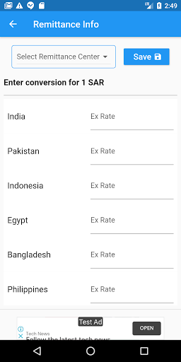 Remittance Info - Image screenshot of android app