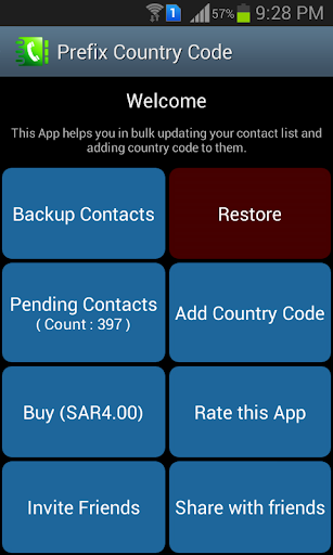 Add Country Code - Image screenshot of android app