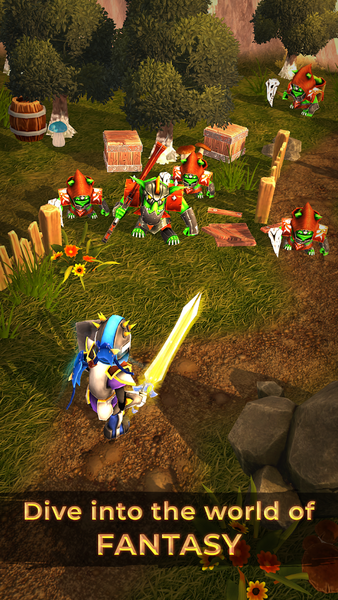 Crusado: Heroes Action RPG 3D - Gameplay image of android game