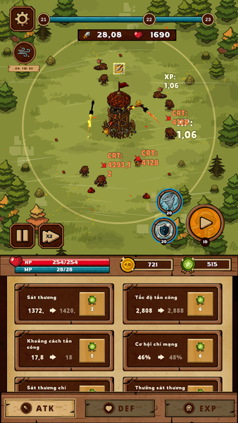 Idle Wooden Tower Defense - عکس بازی موبایلی اندروید