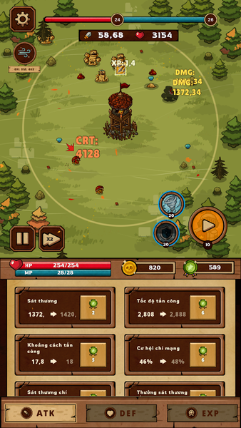 Idle Wooden Tower Defense - عکس بازی موبایلی اندروید