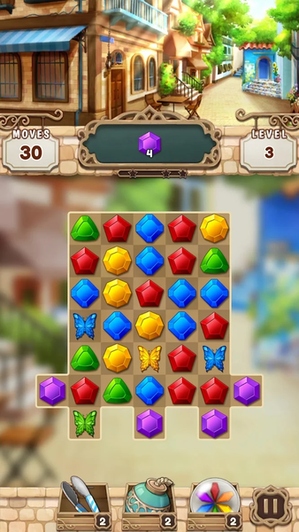 Cafe Terrace: Jewel Match 3 - Gameplay image of android game