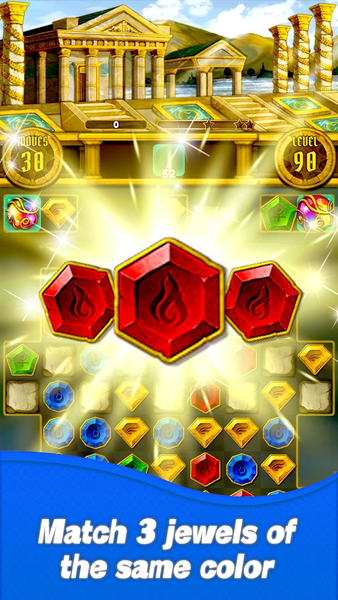 Jewel Olympus: Match 3 Puzzle - Gameplay image of android game