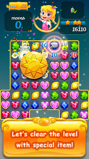 New Jewel Pop Story: Puzzle World - Gameplay image of android game