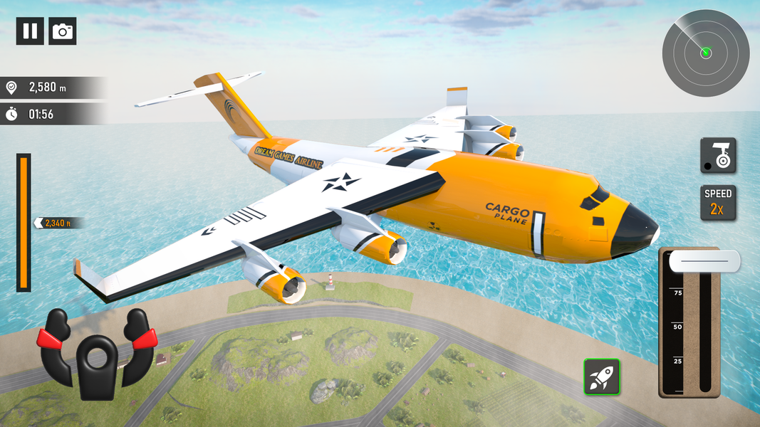 Airplane Simulator ۳d Games - عکس بازی موبایلی اندروید