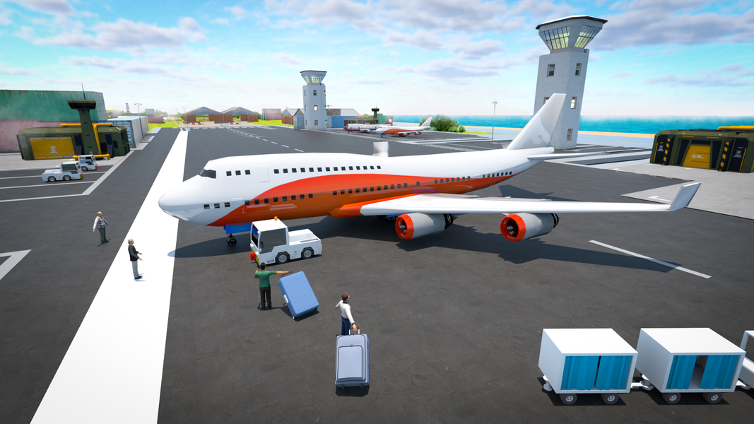 Airplane Simulator ۳d Games - عکس بازی موبایلی اندروید