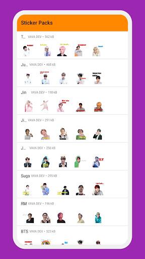 Cute Bts Sticker WAStickerApps - Image screenshot of android app