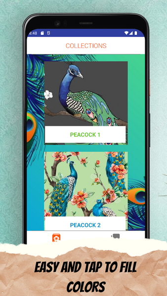 Peacock Coloring pages - Image screenshot of android app