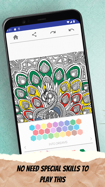 Peacock Coloring pages - Image screenshot of android app