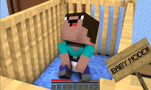 Baby Mode Mod for Minecraft PE - Gameplay image of android game