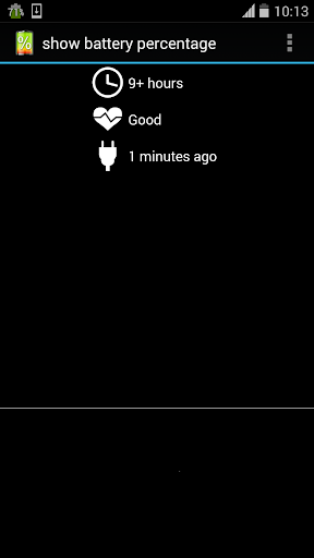 show battery percentage - عکس برنامه موبایلی اندروید