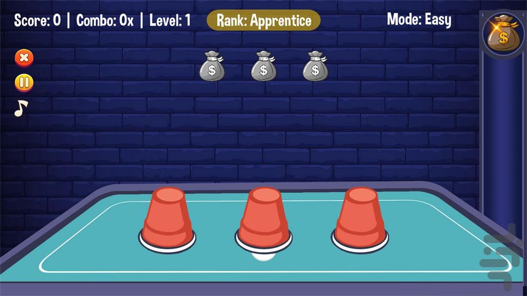 توپ و لیوان - Gameplay image of android game