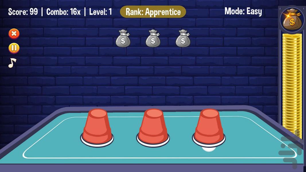 توپ و لیوان - Gameplay image of android game