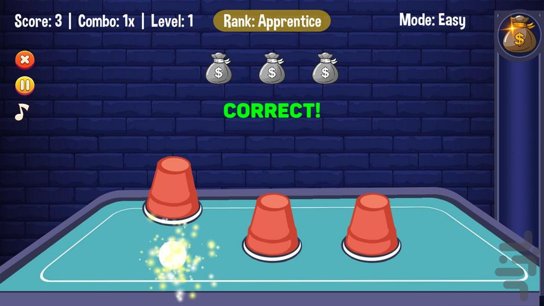 توپ و لیوان - Gameplay image of android game