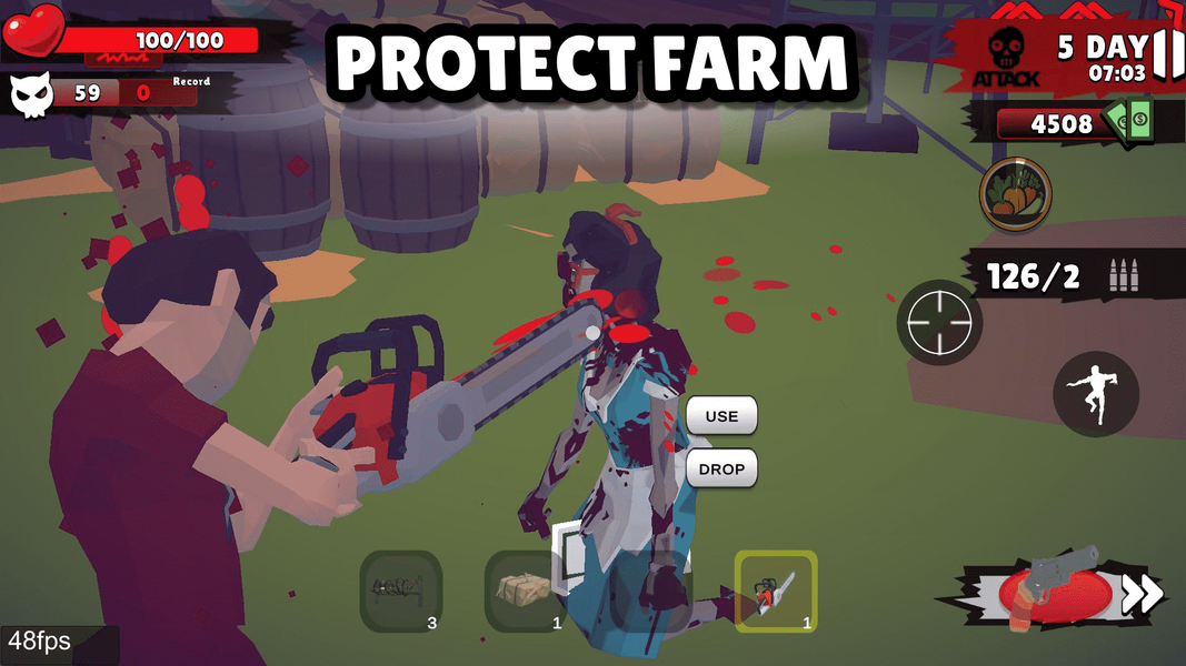 Zombie Ranch Simulator Survive - Gameplay image of android game