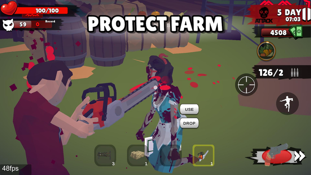 Zombie Ranch Simulator Survive - Gameplay image of android game