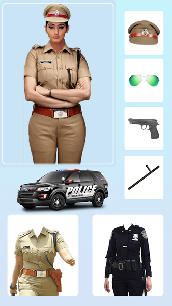 Women Police Suit Photo Editor - Image screenshot of android app