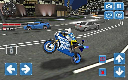 City Police MotorBike 3D Sim - Gameplay image of android game