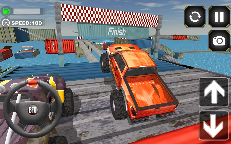 Monster Truck Driving Sim 3D - Gameplay image of android game