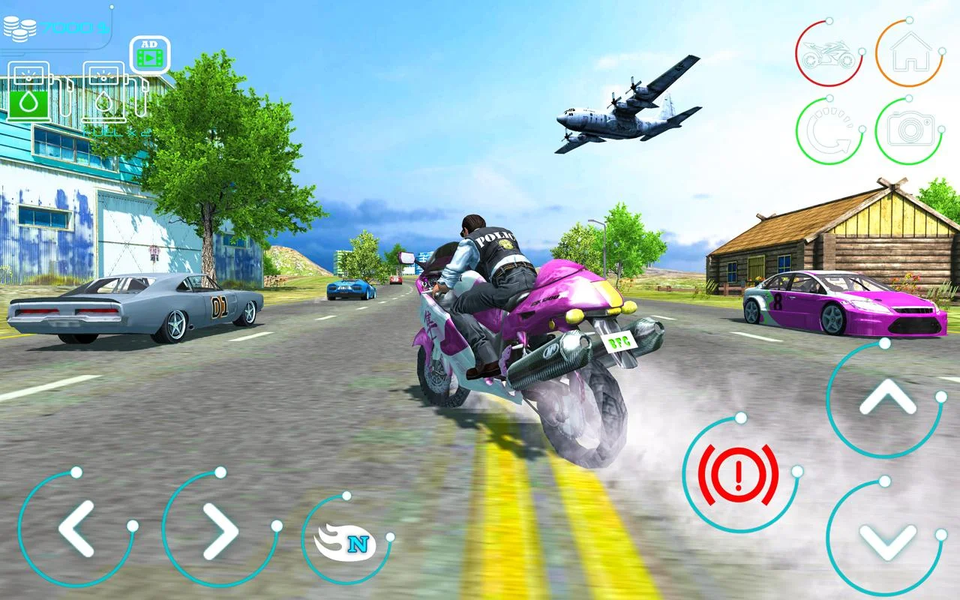 Police Motorbike Driver - Gameplay image of android game