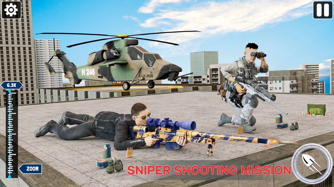 Sniper Shooting 3d Gun Shooter - Gameplay image of android game