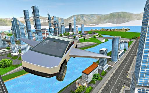Modern Flying Car Driving Sim - Gameplay image of android game