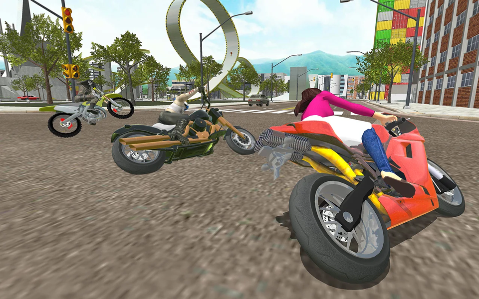 Motorbike Rush Drive Simulator - Gameplay image of android game