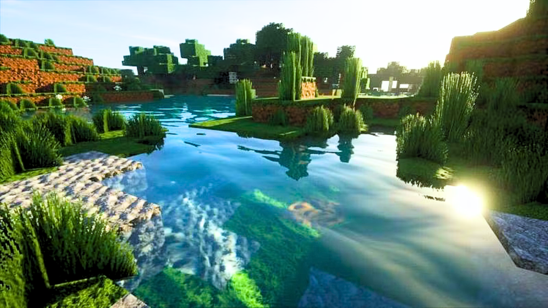 Realistic Shader Mod Minecraft - Gameplay image of android game
