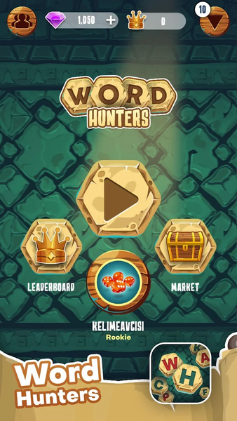 Word Hunters - Word Game - Gameplay image of android game