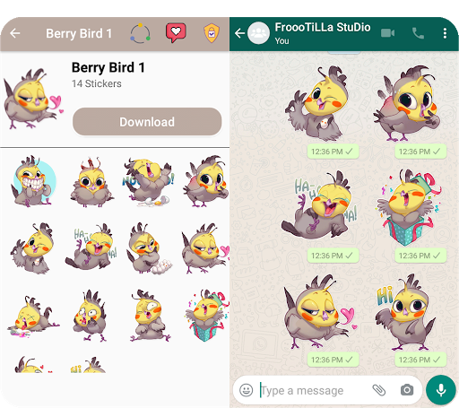 🐦Cute Bird Stickers - WAStickerApps - Image screenshot of android app