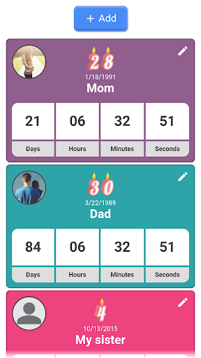 Birthday Countdown - Image screenshot of android app