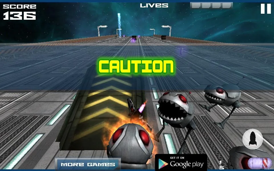 3D Space Racer - Gameplay image of android game