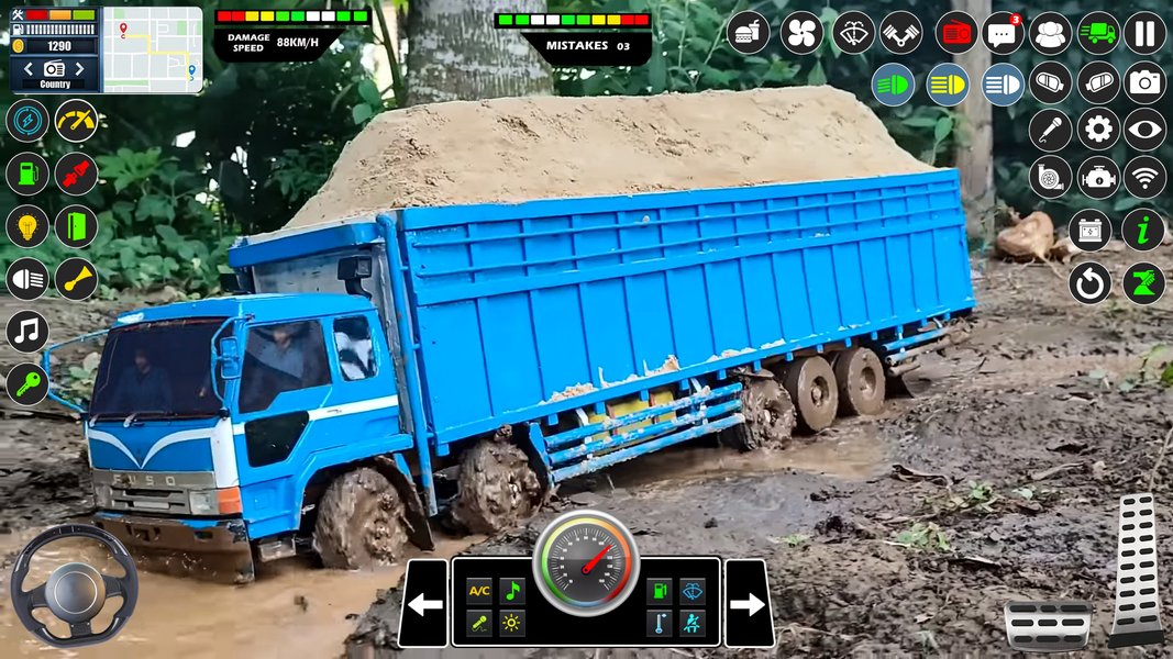 Mud Truck Runner Simulator 3D - Gameplay image of android game
