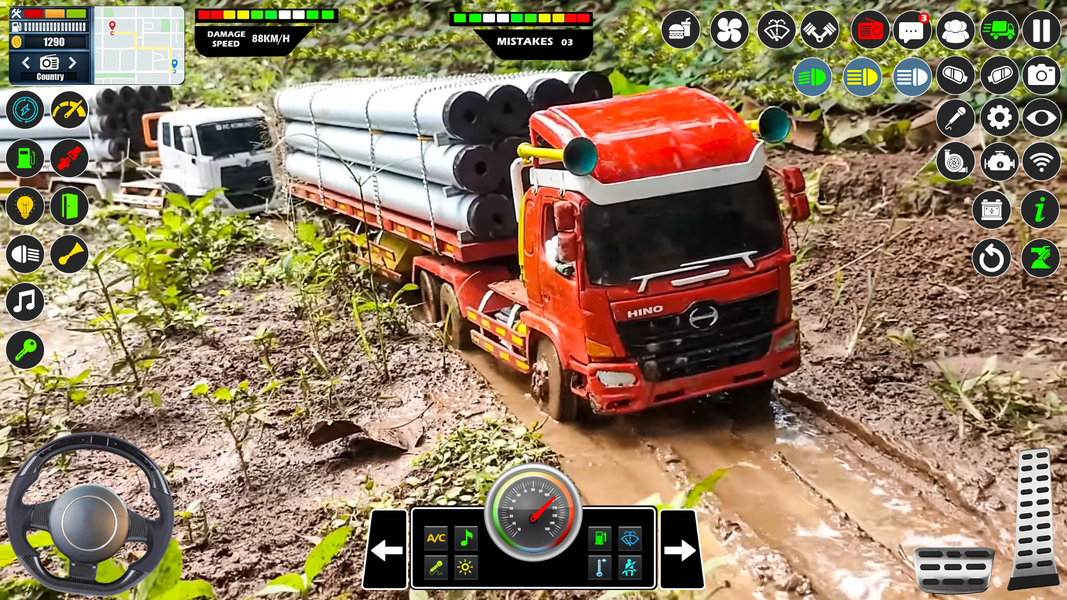 Mud Truck Runner Simulator 3D - Gameplay image of android game