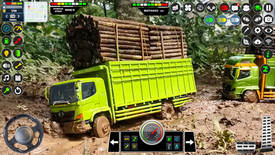Mud Truck Runner Simulator 3D - Gameplay image of android game