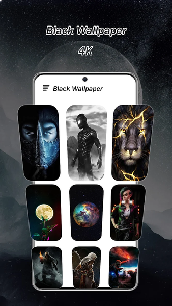 Black Wallpaper & Dark - Image screenshot of android app