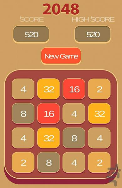 2048 - Gameplay image of android game