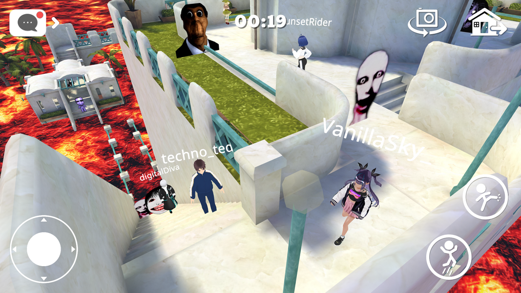 The Floor Is Lava Obby Nextbot - Gameplay image of android game