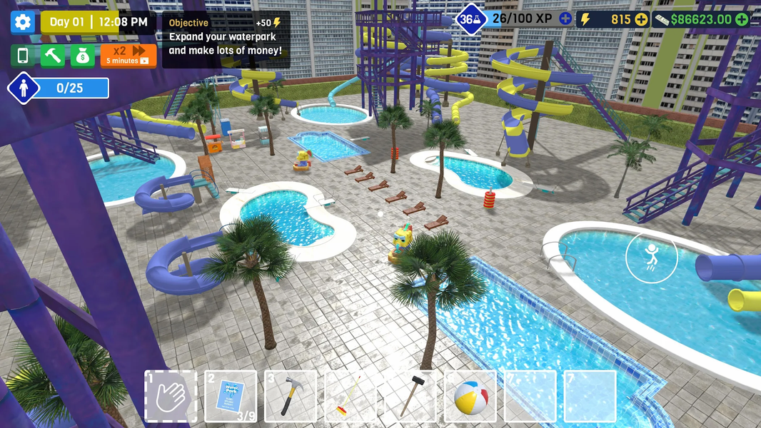 Waterpark Owner Simulator - Gameplay image of android game