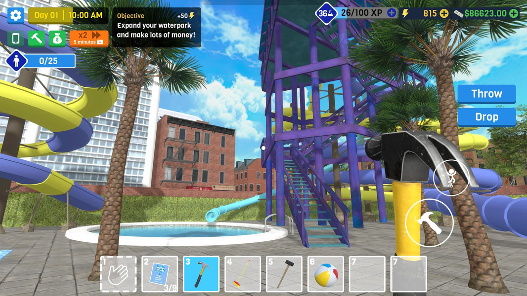 Waterpark Owner Simulator - Gameplay image of android game