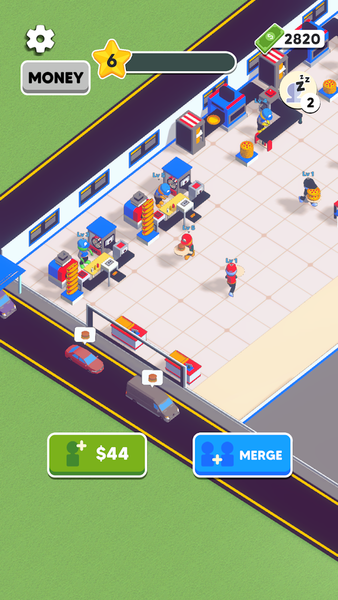 Merge Company : Fast Food Shop - Gameplay image of android game